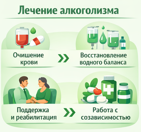 лечение алкоголизма в Гуково этапы